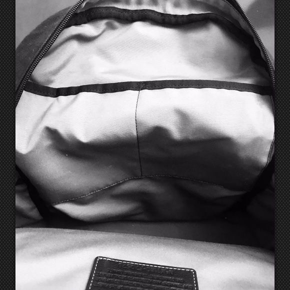 Coach Leather & Canvas Backpack w/ Laptop Pocket - Picture 7 of 8